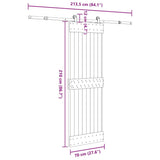Sliding Door with Hardware Set 70x210 cm Solid Wood Pine 3332670