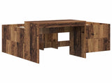 Kids'High Bed Frame with Desk Old Wood Engineered Wood 3422673