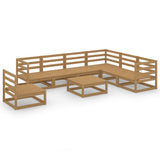 8 Piece Garden Lounge Set Honey Brown Solid Pinewood 3075772
