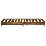 Bed Frame No Mattress Smoked Oak 90x200 cm Engineered Wood 861052