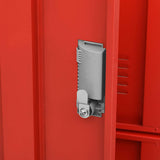 Locker Cabinets 2 pcs Light Grey and Red 90x45x92,5 cm Steel 3095241