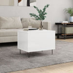 ZNTS Coffee Table High Gloss White 60x44.5x45 cm Engineered Wood 830950