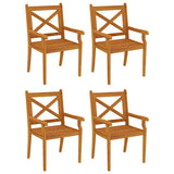 Garden Dining Set Natural wood Solid acacia wood Standard Durable 3058003