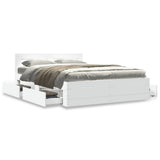 Bed Frame with Headboard without Mattress White 120x200 cm 3295569