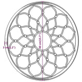 Garden Mirror Sand 40x3 cm Iron Round for Outdoor Use 318365