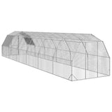 Chicken Run with Roof 2.5x12x2.25 m Galvanised Steel 3328530