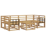 Outdoor Sofa Set 7 pcs White 59 x 59 x 37 cm Solid Acacia Wood 3387323