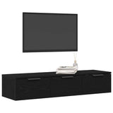 Wall Cabinet Black Oak 102 x 30 x 20 cm Engineered Wood 862777
