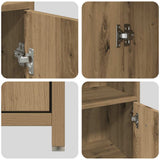 4 Piece Bathroom Furniture Set Artisan Oak Engineered Wood 3328554