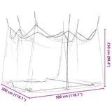 Mosquito Net for Outdoor 220 Mesh Black 300x300x250 cm 4010034