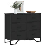 Chest of Drawers Black 91x35.5x74.5 cm Engineered wood 3295302