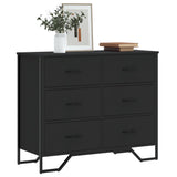 Chest of Drawers Black 91x35.5x74.5 cm Engineered wood 3295302