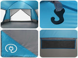 Cabin Tent with Roof Blue 12-Person Polyester and Steel 42028572