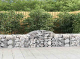 Arched Gabion Baskets 12 pcs 200x50x60/80 cm Galvanised Iron 3146288