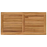 Table Top Rectangular Solid Teak Wood Natural 42033166