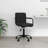 ZNTS Swivel Office Chair Black Velvet 334707