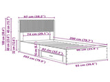 Bed Frame with Storage and Headboard Sonoma Oak 90 x 200 cm 3414509