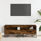 TV Cabinet Smoked Oak 122x34x41 cm Engineered Wood 848581