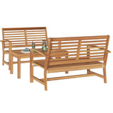 Garden Sofa Set Natural Solid teak wood 3356855