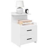 Bedside Cabinets 2 pcs with 2 Drawers White 40x36.5x62 cm 858633