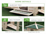 Chicken Coop Small Animal Pet Cage w/ Nesting Box Outdoor Run Backyard Wooden T3398P350032