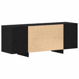 TV Cabinet 130 x 35 x 50 cm Black Oak Engineered Wood 862710