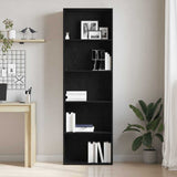 Bookcase Black Oak 60x30x189 cm Engineered Wood 862457