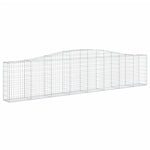 Arched Gabion Baskets 15 pcs 400x30x80/100 cm Galvanised Iron 3145822