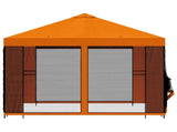 Garden Gazebo with Sidewalls 3 x 3 m Orange Polyester and Steel 900369