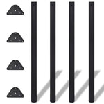 ZNTS 4 Height Adjustable Table Legs Black 1100 mm 242150