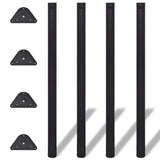 ZNTS 4 Height Adjustable Table Legs Black 1100 mm 242150