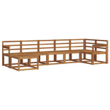Outdoor Sofa Set 7 pcs Natural Solid Acacia Wood 3366697