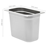 Gastronorm Containers 4 pcs GN 1/4 200 mm Stainless Steel 50904