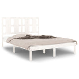 Bed Frame without Mattress White 120x200 cm Solid Wood Pine 3105596