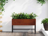 Raised Garden Planter Rusty 60 x 26 x 45 cm Weathering Steel 865889