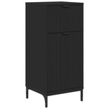 Bathroom Furniture Set with Drawer Black Engineered wood, Metal 3393114