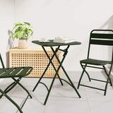Bistro Table Dark Green 55 x 55 x 72.5 cm Powder-coated Steel 42002943