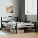 Bed Frame without Mattress Black Steel 120x200 cm 285287