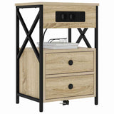 Bedside Cabinet Sonoma Oak 40 x 31 x 60 cm Engineered Wood 859462