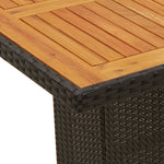 Garden Dining Set 9 pcs Black and brown Poly Rattan 3261624
