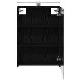 Bathroom Mirror Cabinet Black Oak 50 x 14.5 x 70 cm 889048