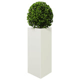 Garden Planters 2 pcs White Triangular 40x34.5x75 cm Steel 851160