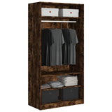 Wardrobe Smoked Oak 100x50x200 cm Engineered Wood 826614