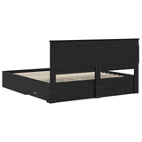 Bed Frame with Drawer with Headboard Manual Engineered Wood 3410290