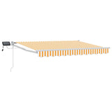 Manual Retractable Awning with LEDs Yellow and White 3 x 2 m 3419191