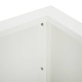 Retaining Wall 4 pcs 100 x 100 x 40 cm Steel White 3449206