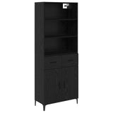 Highboard Black Oak 69.5 x 34 x 180 cm Engineered Wood 3416098