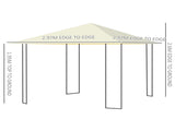 3 x 3 Meters Patio Garden Metal Gazebo Marquee Steel Frame with Canopy Awning Tent Water Resistant T3398P320063