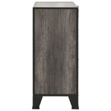 Storage Cabinet Grey Metal and MDF Medium Storage Cabinet 335912
