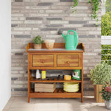 Garden Cabinet Natural 78 x 36.5 x 78cm Solid Acacia Wood 42001366